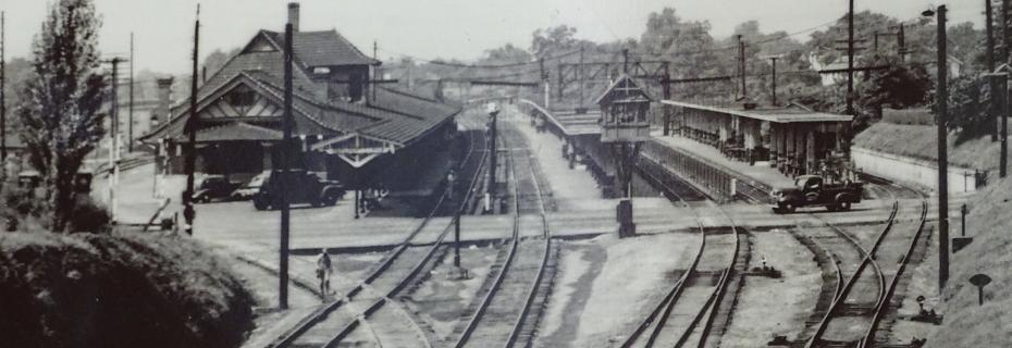 A vintage photo of the Depot in the 1920s